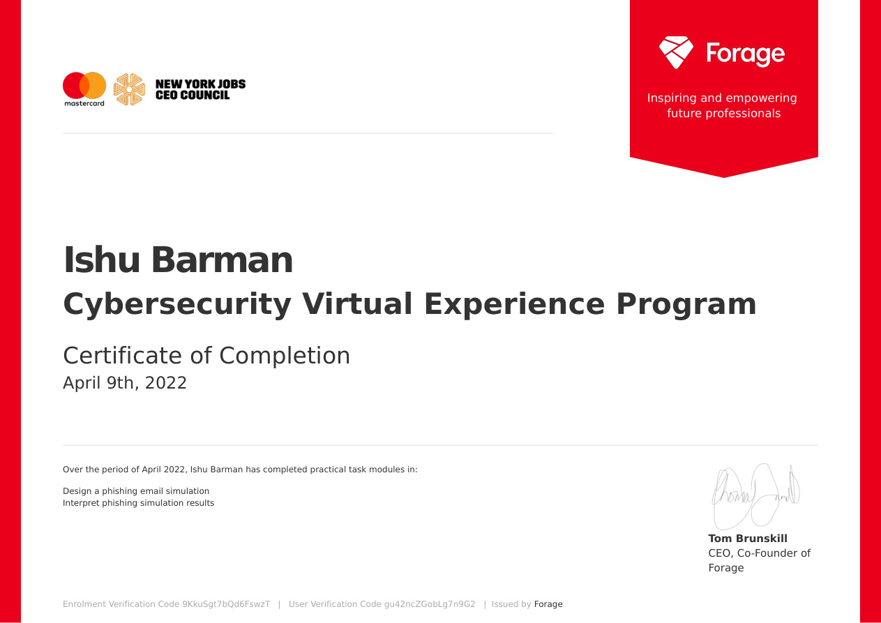 Cybersecurity Virtual Experience